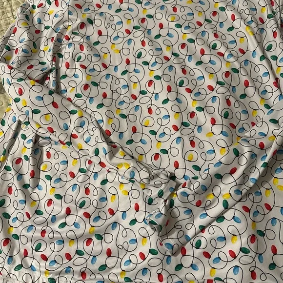 Christmas lights Scrub Long Sleeve Top - Picture 3 of 3